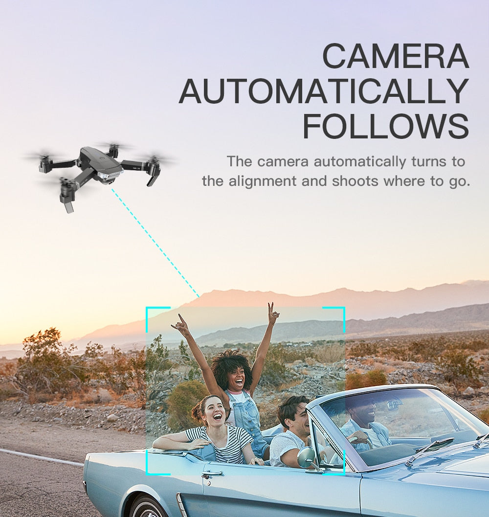 4K HD Dual Camera Foldable Drone With WIFI & Gesture Control